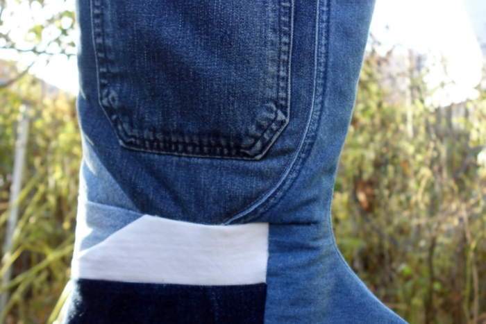blue jean Christmas stocking