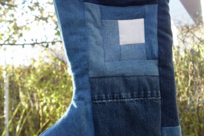 blue jean Christmas stocking