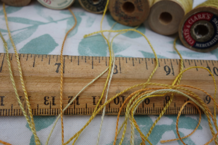 yellow and orange plant dyed silk threads