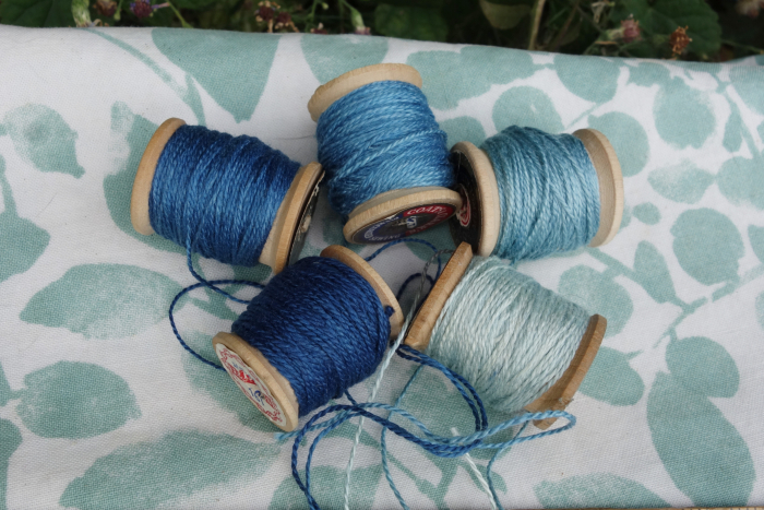 indigo dyed silk embroidery threads indigo dyed silk embroidery threads