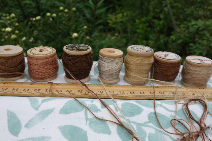 walnut dyed silk embroidery thread