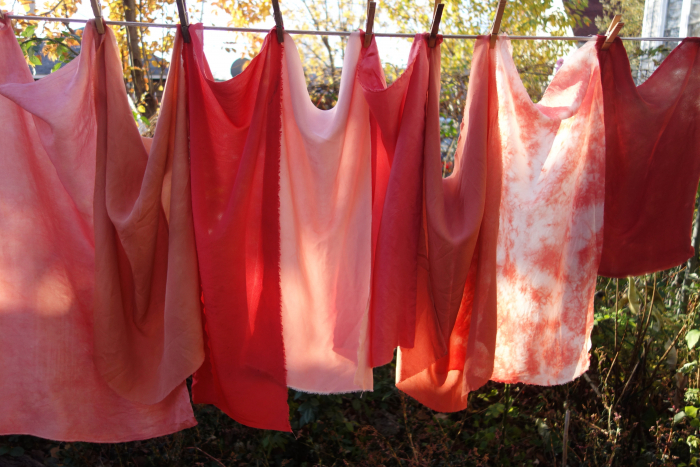 madder dyed silks