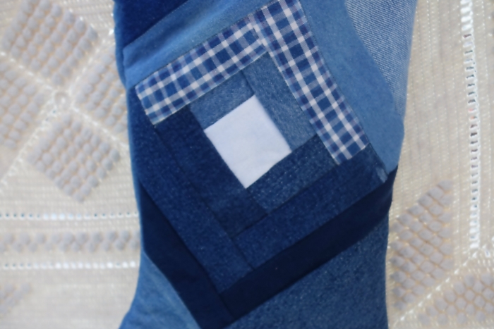 blue jean Christmas stocking