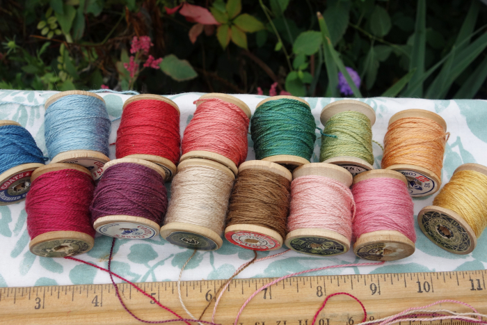 naturally dyed sik embroidery thread 20 yards each