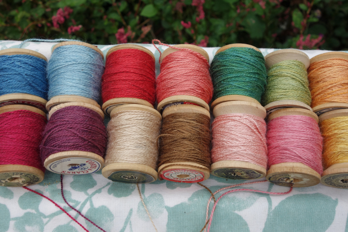 naturally dyed sik embroidery thread 20 yards each