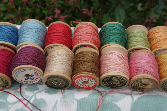 naturally dyed sik embroidery thread 20 yards each