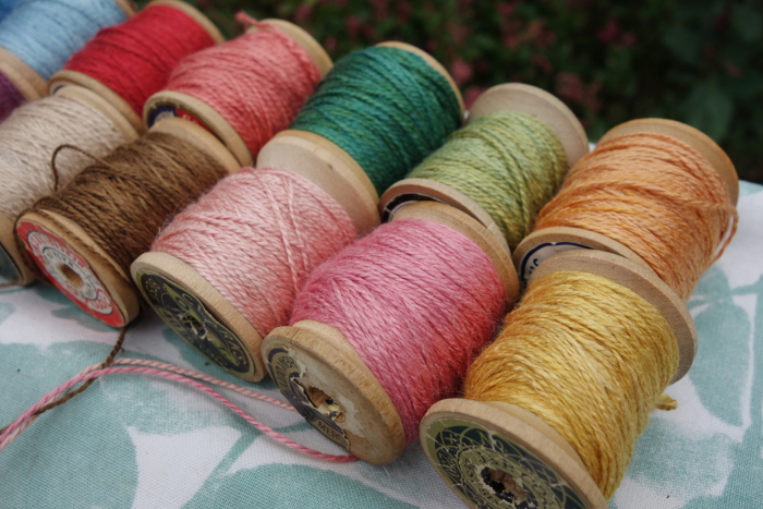 naturally dyed sik embroidery thread 20 yards each