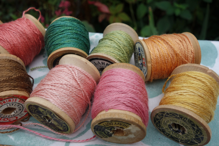 naturally dyed sik embroidery thread 20 yards each