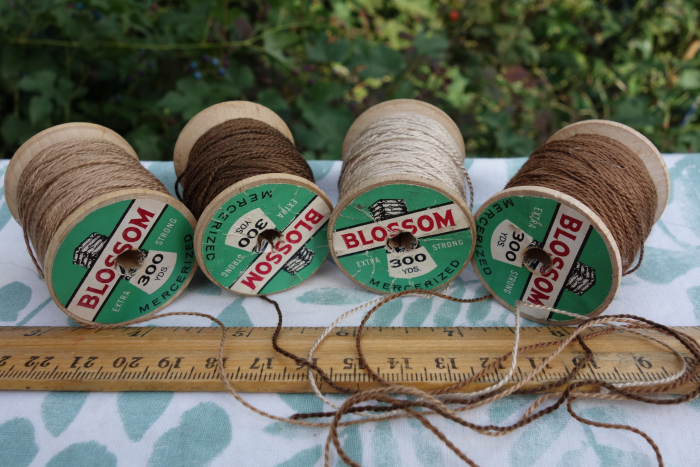 naturally dyed silk embroidery thread shades of walnut brown