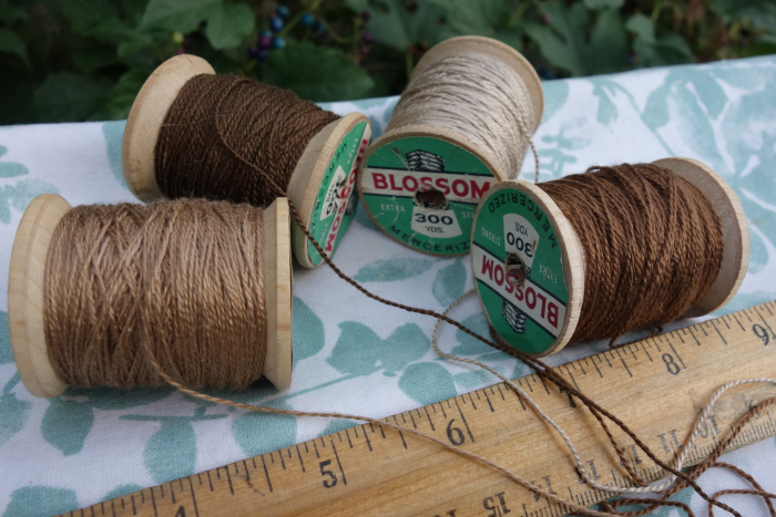 naturally dyed silk embroidery thread shades of walnut brown naturally dyed silk embroidery thread shades of walnut brown