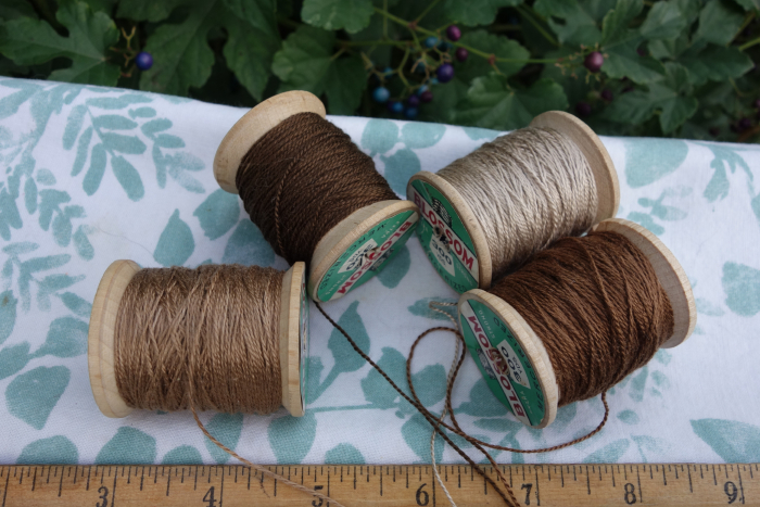 naturally dyed silk embroidery thread shades of walnut brown naturally dyed silk embroidery thread shades of walnut brown
