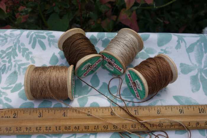 naturally dyed silk embroidery thread shades of walnut brown naturally dyed silk embroidery thread shades of walnut brown