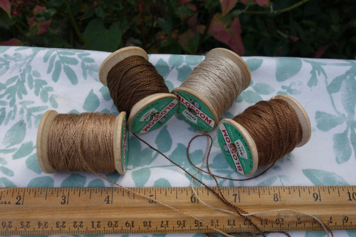 naturally dyed silk embroidery thread shades of walnut brown naturally dyed silk embroidery thread shades of walnut brown