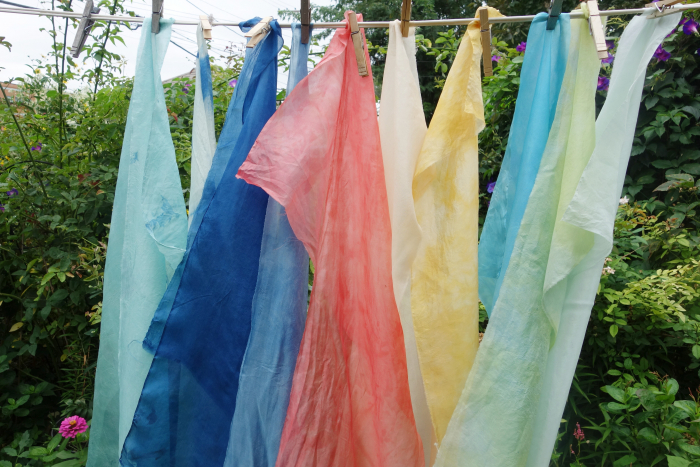 naturally dyed 5mm habotai silk