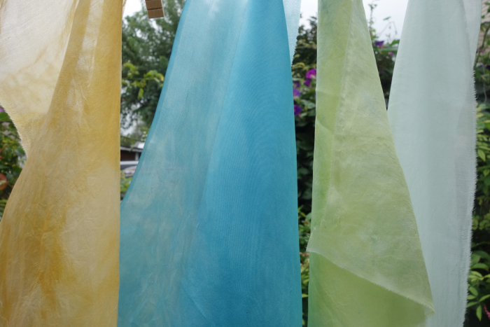 naturally dyed 5mm habotai silk