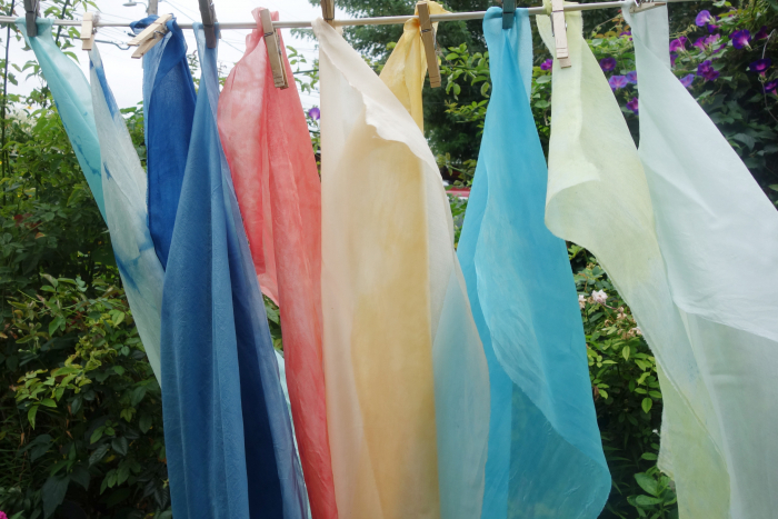 naturally dyed 5mm habotai silk