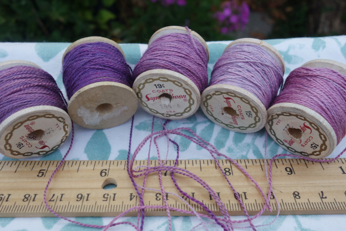 lilac and violet naturally dyed silk embroidery thread