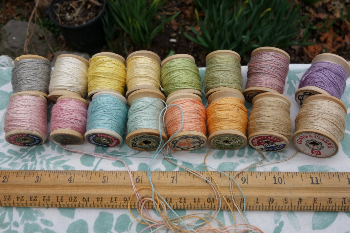 naturally dyed pastel shades sik embroidery thread 20 yards each