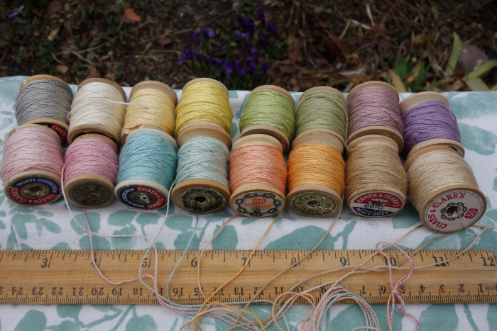 naturally dyed pastel shades sik embroidery thread 20 yards each