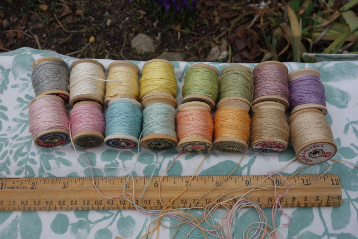 naturally dyed pastel shades sik embroidery thread 20 yards each