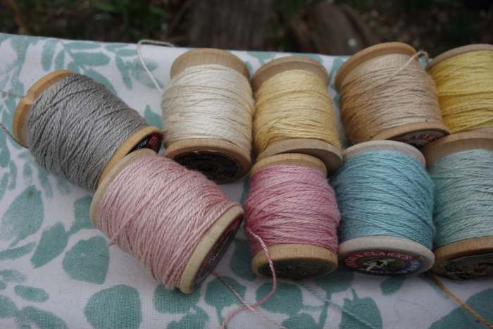 naturally dyed pastel shades sik embroidery thread 20 yards each