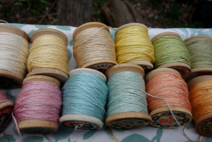 naturally dyed pastel shades sik embroidery thread 20 yards each