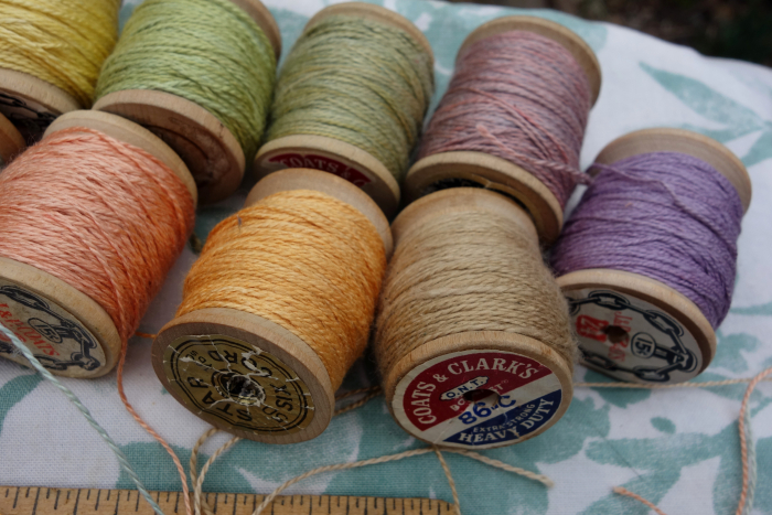 naturally dyed pastel shades sik embroidery thread 20 yards each
