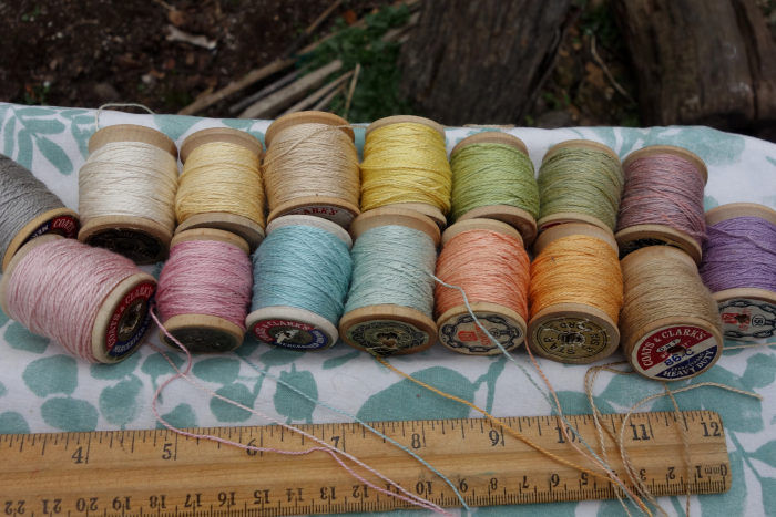 naturally dyed pastel shades sik embroidery thread 20 yards each