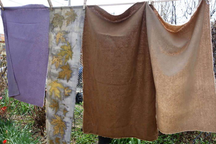 plant dyed and eco printed raw silk plant dyed and eco printed raw silk