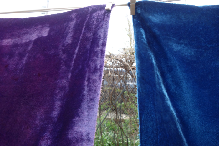 naturally dyed silk velvet