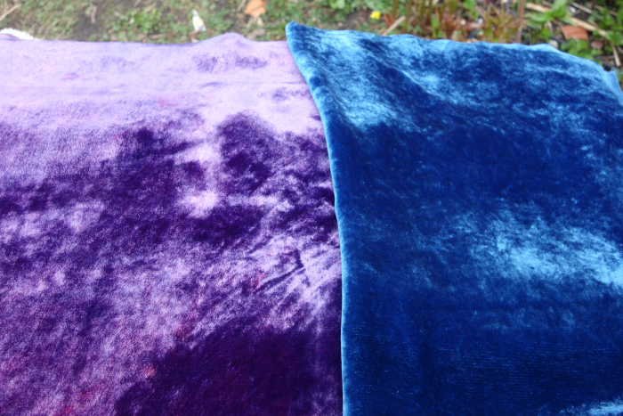 naturally dyed silk velvet