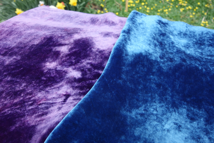 naturally dyed silk velvet