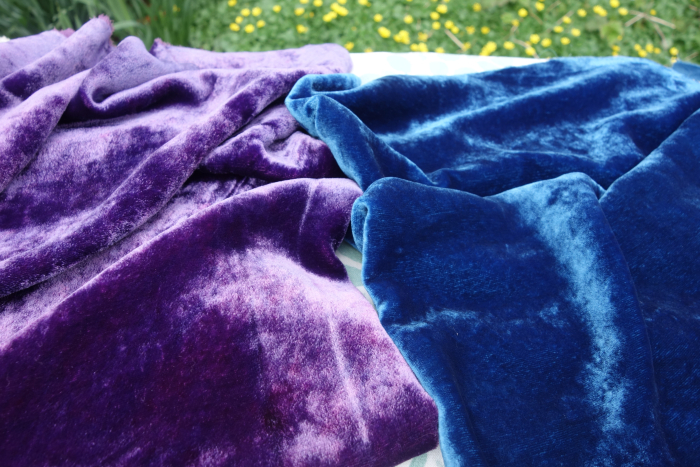 naturally dyed silk velvet