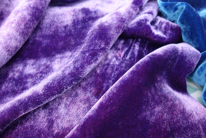 naturally dyed silk velvet