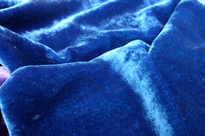 naturally dyed silk velvet