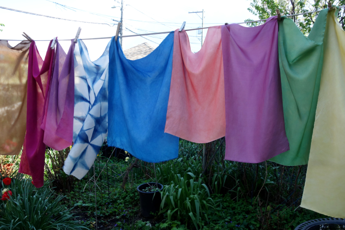 naturally dyed habotai silk