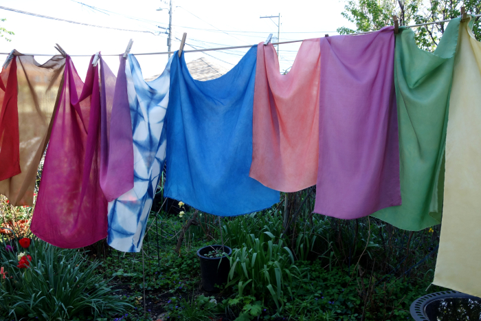 naturally dyed habotai silk
