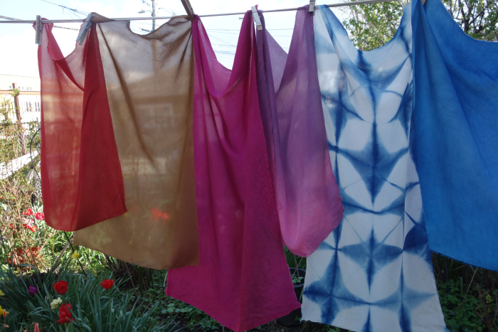 naturally dyed habotai silk