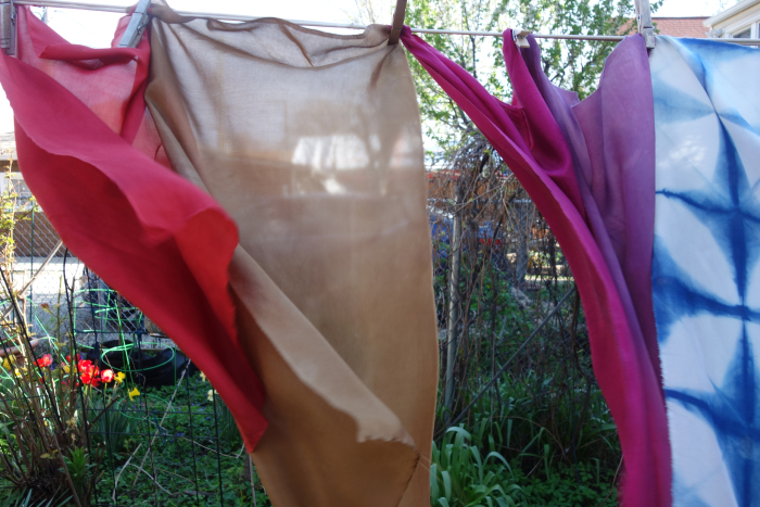 naturally dyed habotai silk