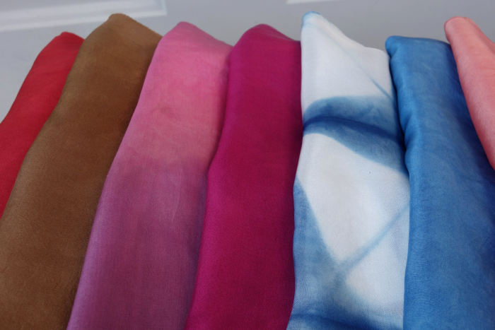 naturally dyed habotai silk