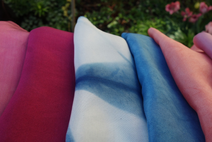 naturally dyed habotai silk
