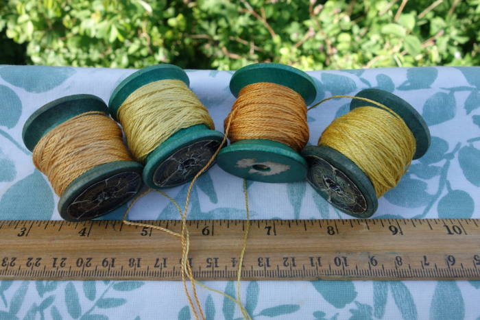 yellow and orange naturally dyed silk embroidery threads yellow and orange naturally dyed silk embroidery threads
