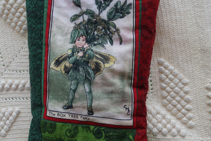 Box tree fairy Christmas stocking