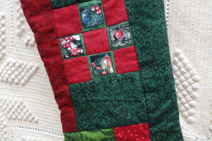 Box tree fairy Christmas stocking