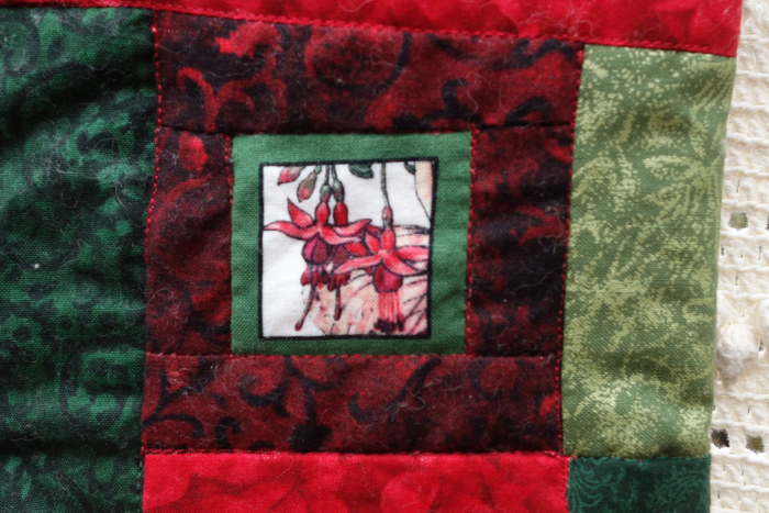 flower fairy patchwork Christmas stocking