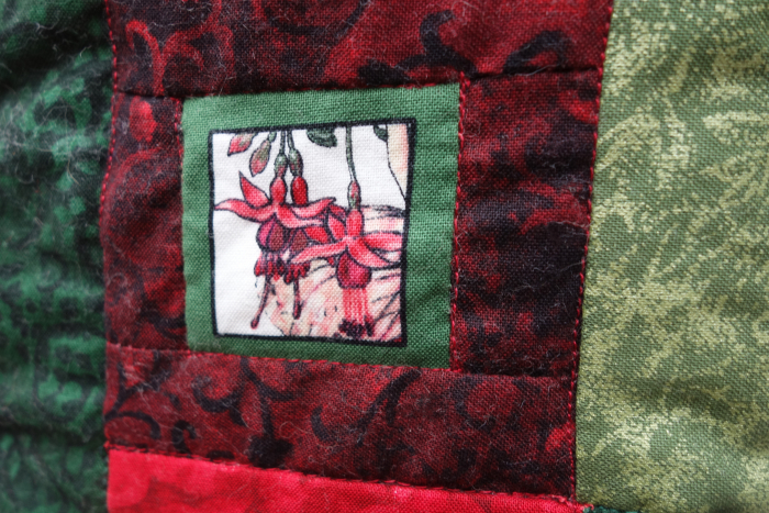 flower fairy patchwork Christmas stocking