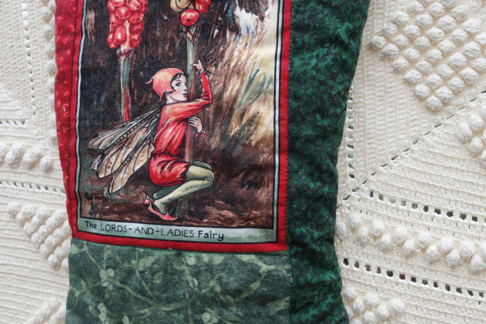 lords and ladies flower fairy christmas stocking