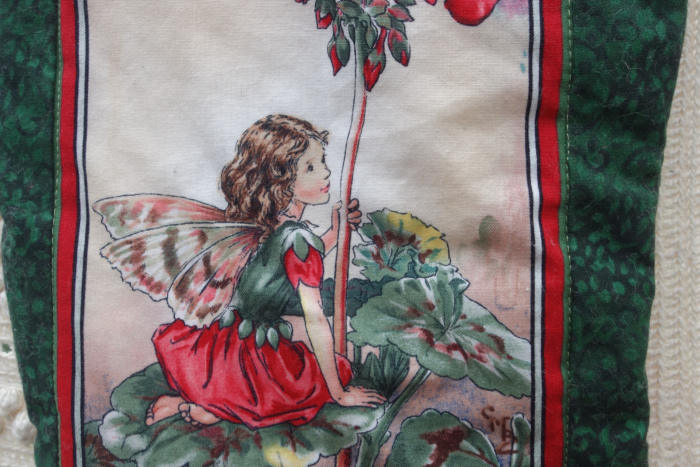 geranium flower fairy christmas stocking
