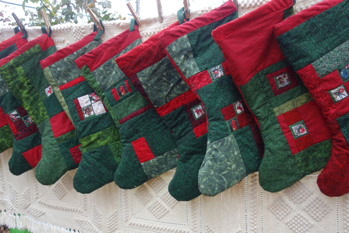 Box tree fairy Christmas stocking