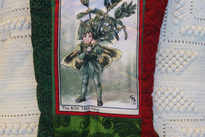 Box tree fairy Christmas stocking